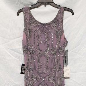 Lavender Beaded Sheath Tank Style Dress